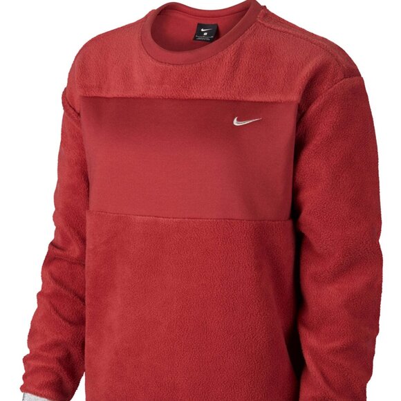 Nike Tops - Nike Womens Therma Fleece Metallic Trim Training Top Size X-Large Color Gold